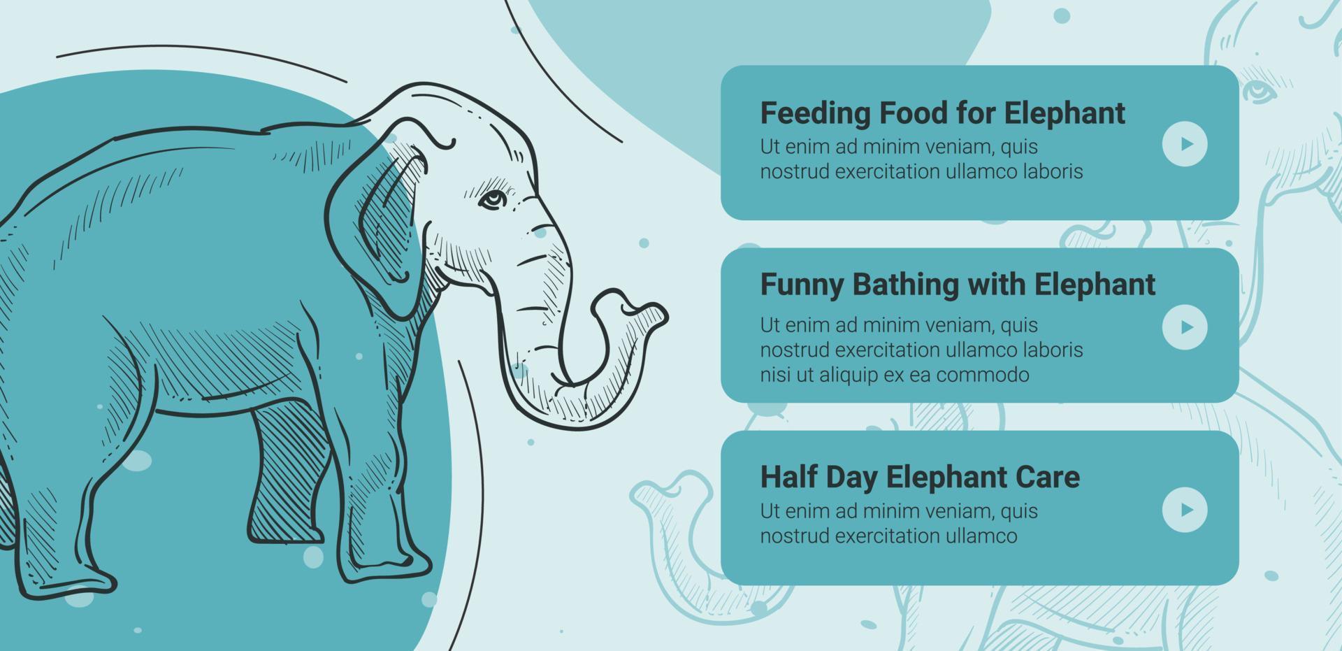 voeden voedsel voor olifanten, dierentuin excursie en pret vector
