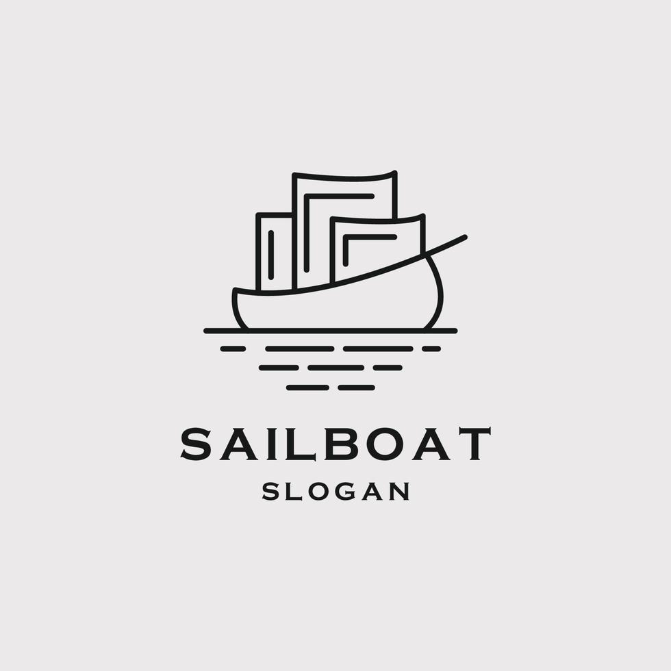 zeilboot marinier bedrijf merk logo ontwerp sjabloon vector