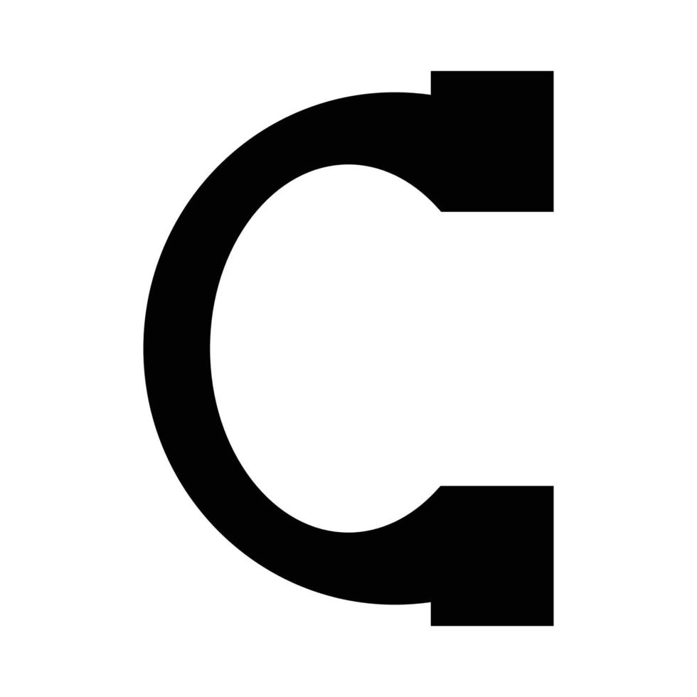 brief c logo ontwerp vector sjabloon