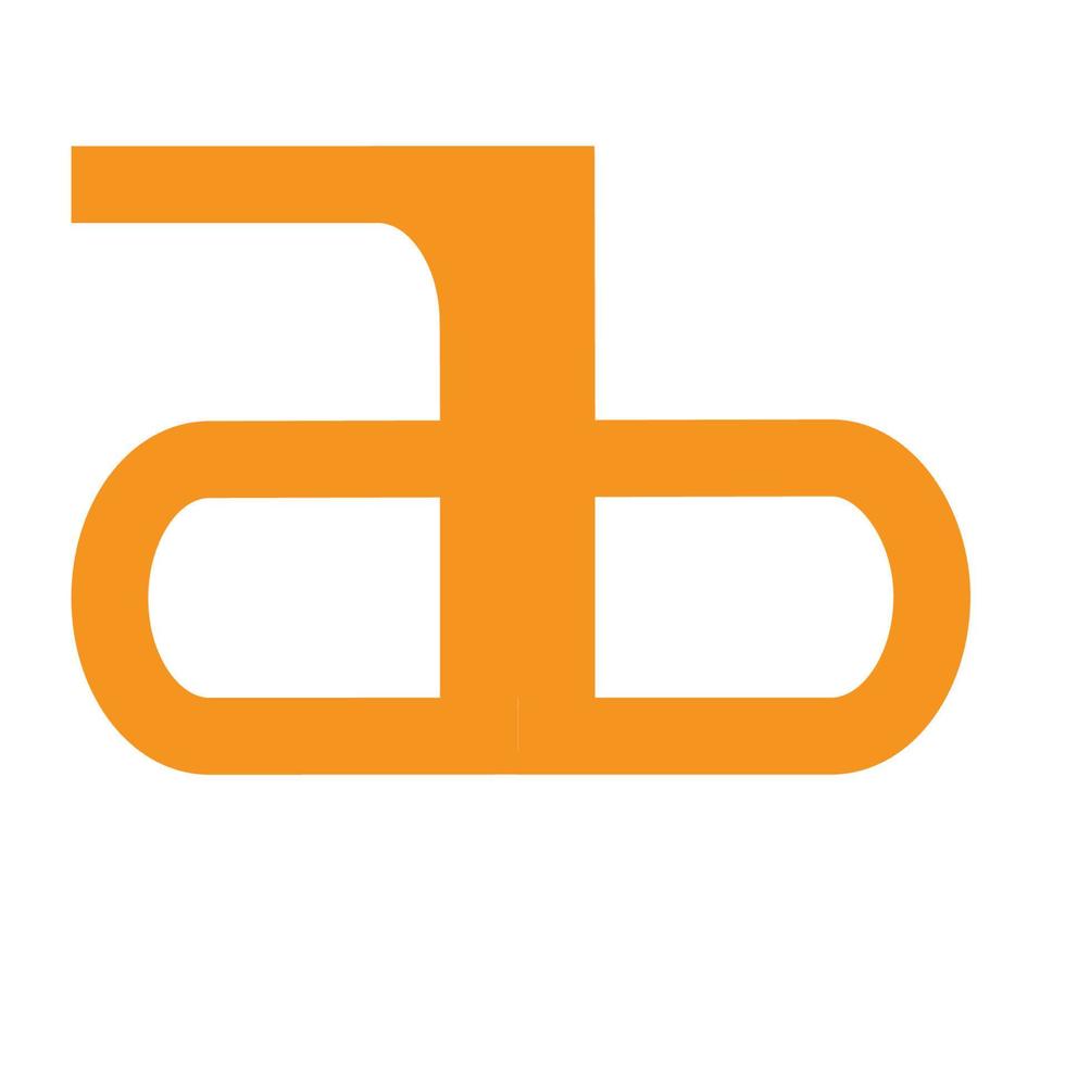 alfabet brieven icoon logo ab vector