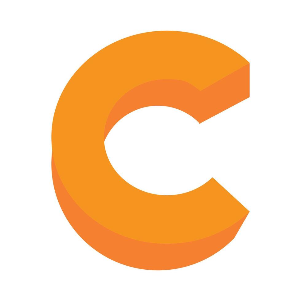 brief c logo ontwerp vector sjabloon