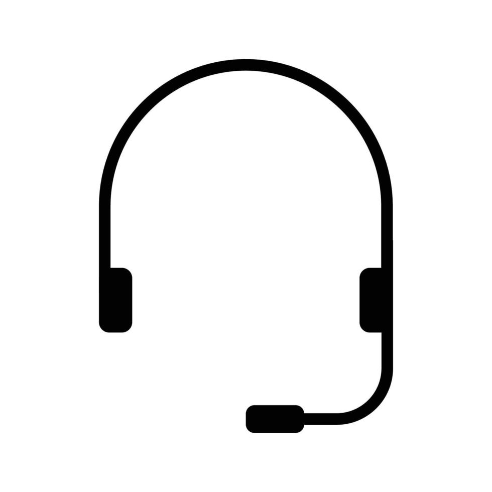 koptelefoon logo icoon vector