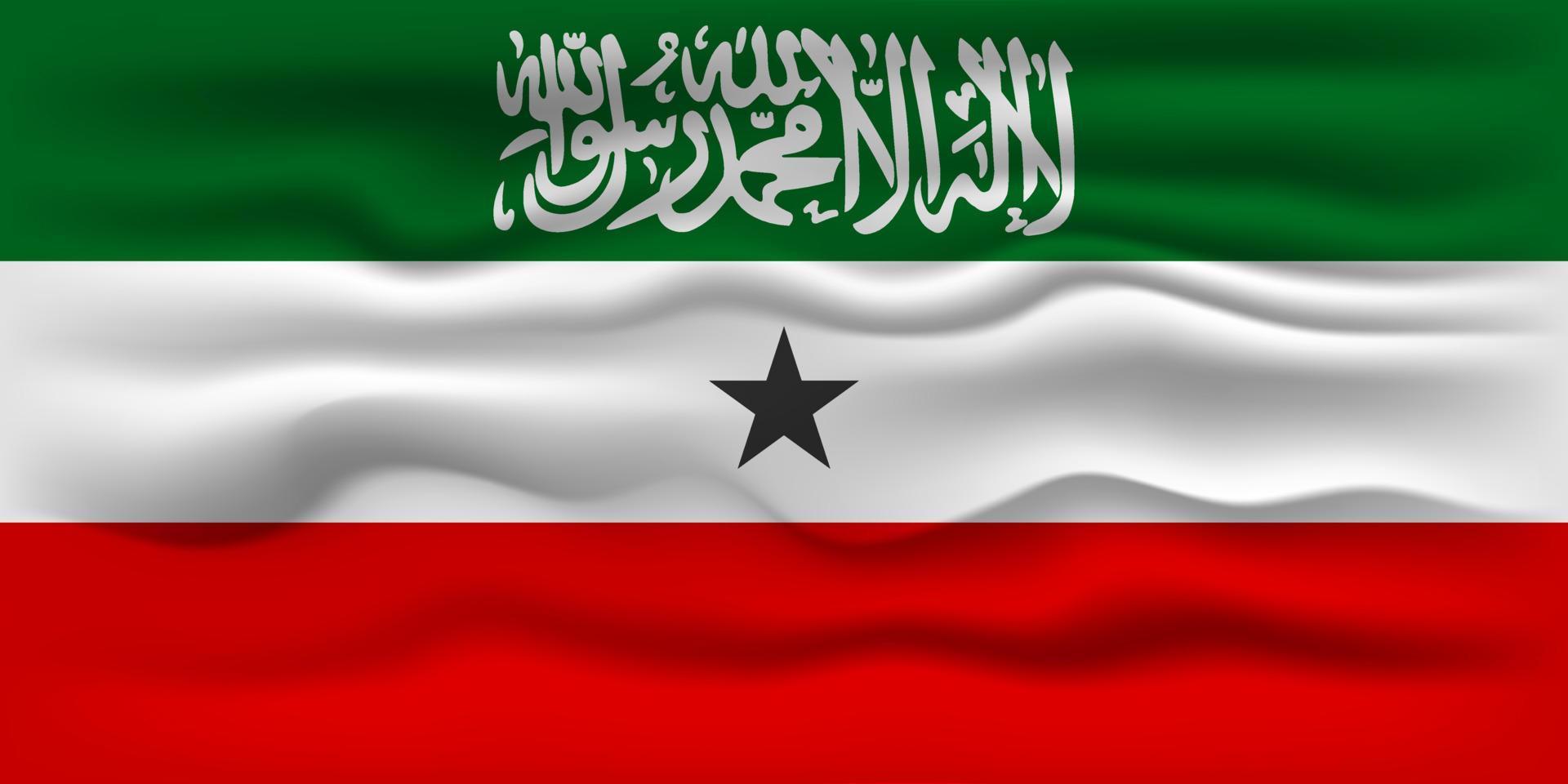 golvend vlag van de land Somaliland. vector illustratie.