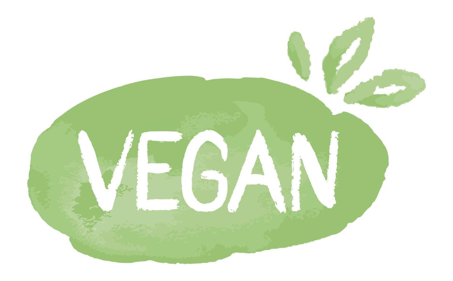 veganistisch producten en goederen, embleem of etiket vector