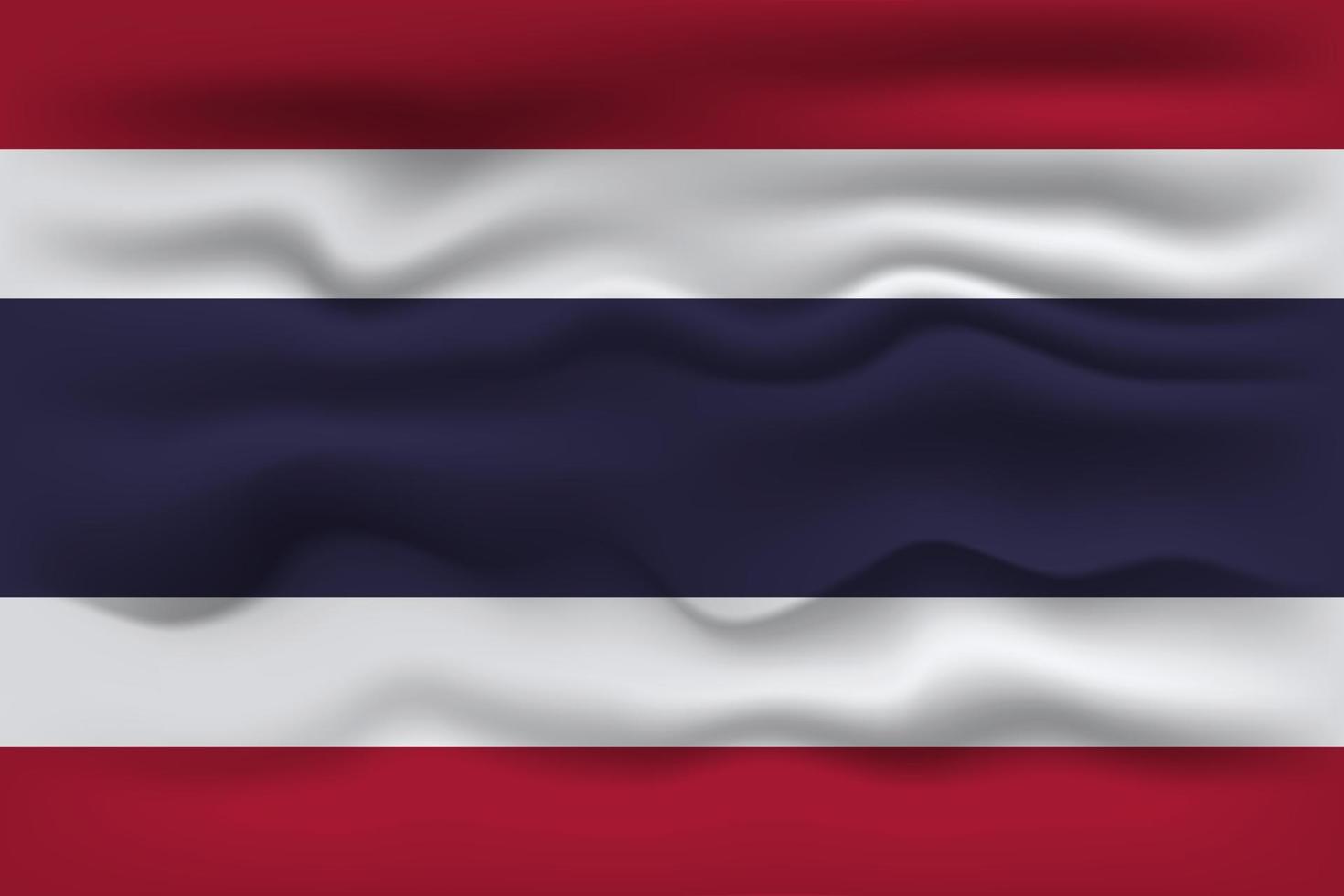 golvend vlag van de land Thailand. vector illustratie.