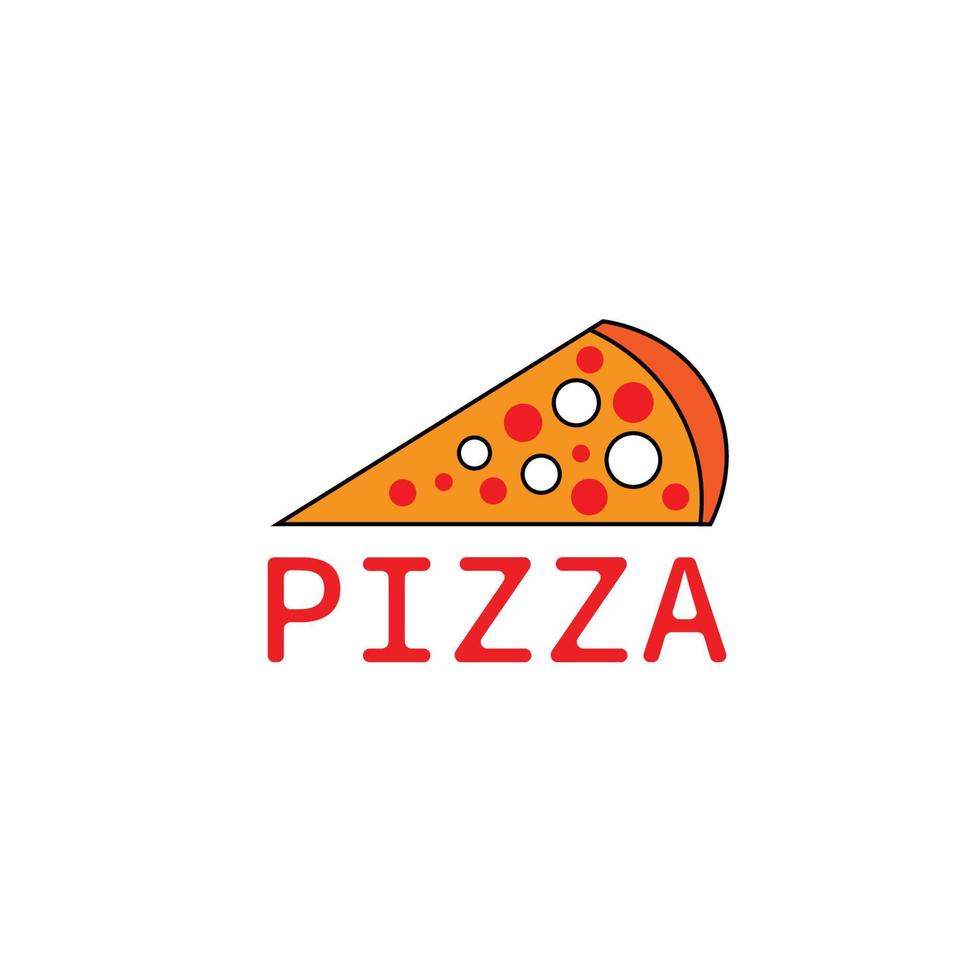 pizza voedsel Italiaans logo ontwerp symbool vector
