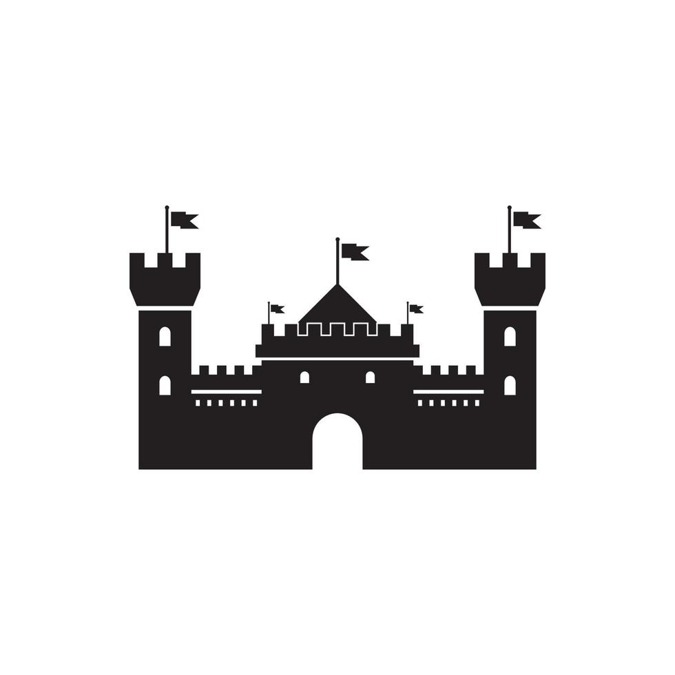 kasteel vector illustratie icoon