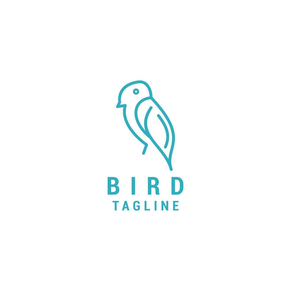 vogel tech logo ontwerp icoon vector