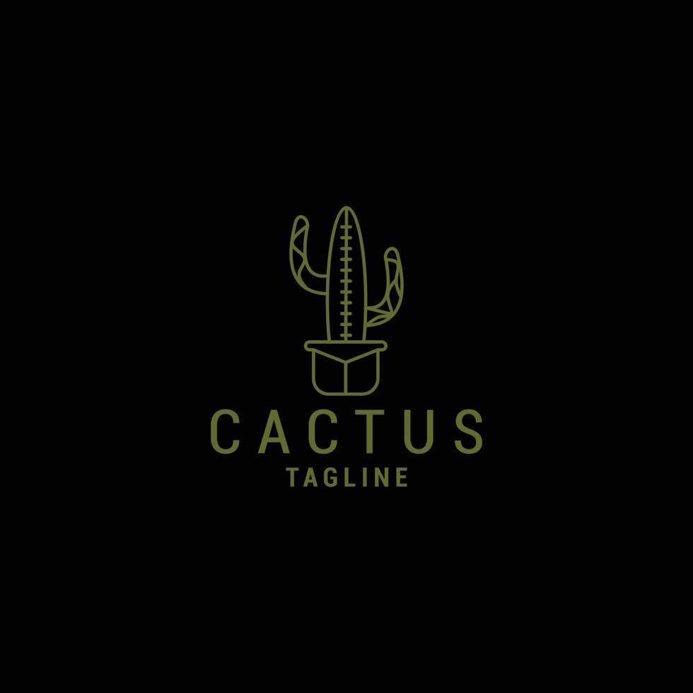 cactus logo ontwerp icoon vector
