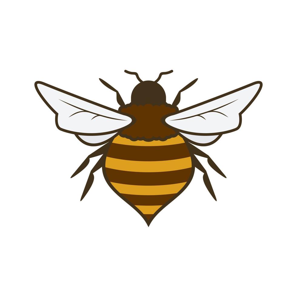 honing bij vlak ontwerp vector illustratie. schattig stuntelen bij. hommel karakter logo mascotte