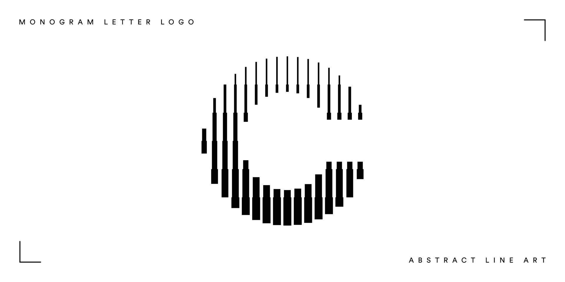 abstract lijn kunst brief c monogram logo vector