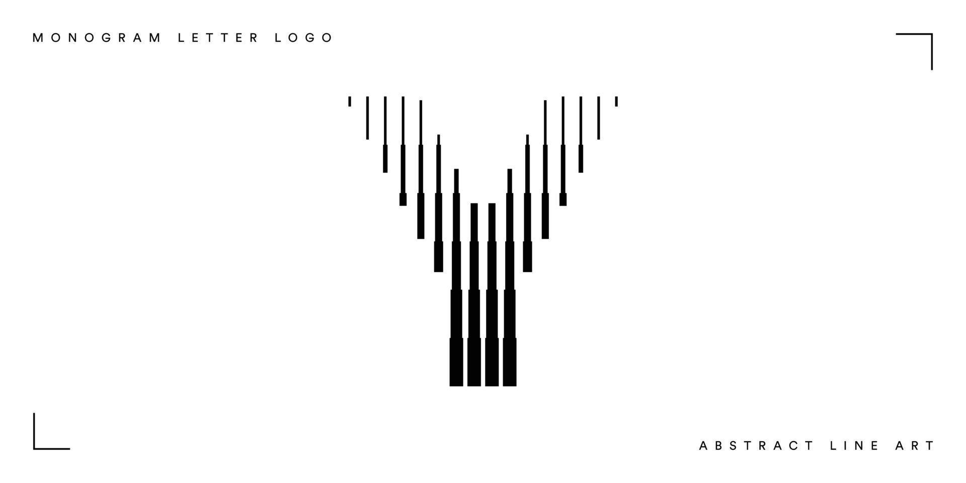 abstract lijn kunst brief y monogram logo vector