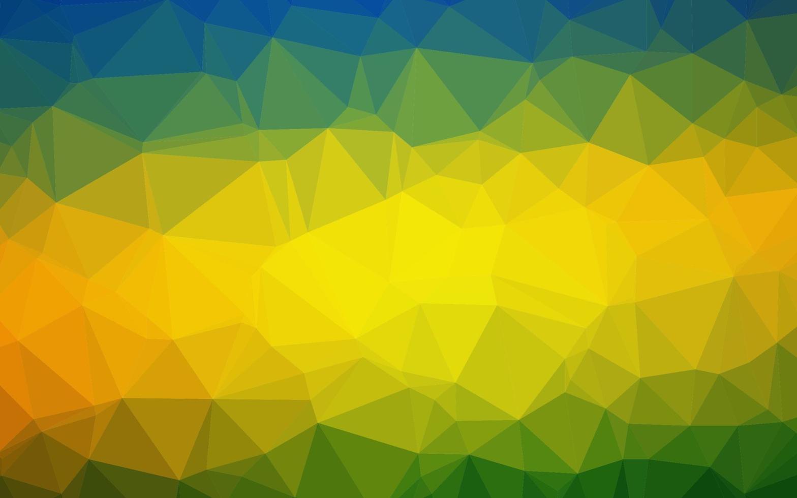 donkerblauwe, gele vector abstracte veelhoekige dekking.