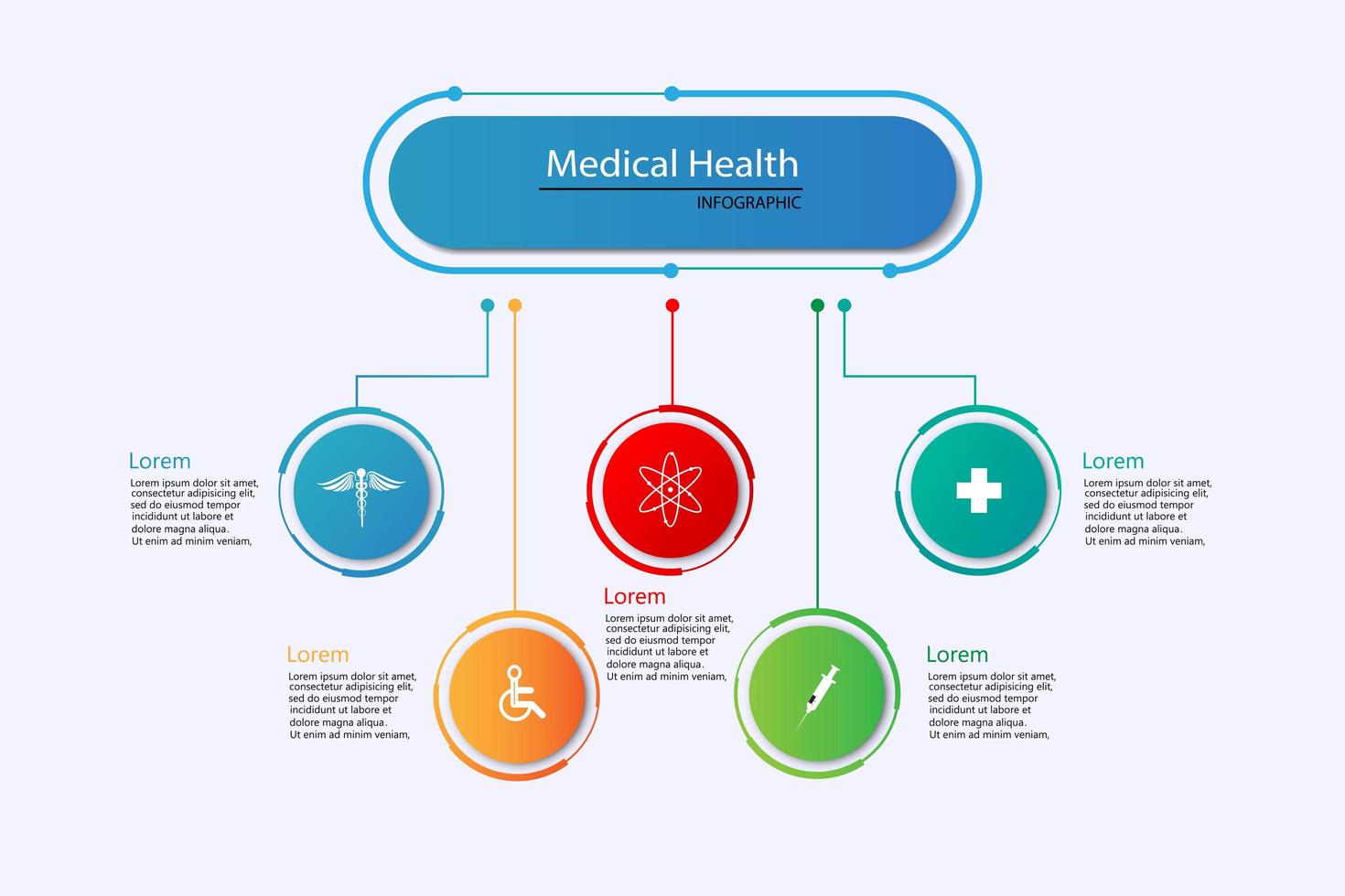 vector abstracte gezondheidszorg wetenschap medische pictogram concept achtergrond