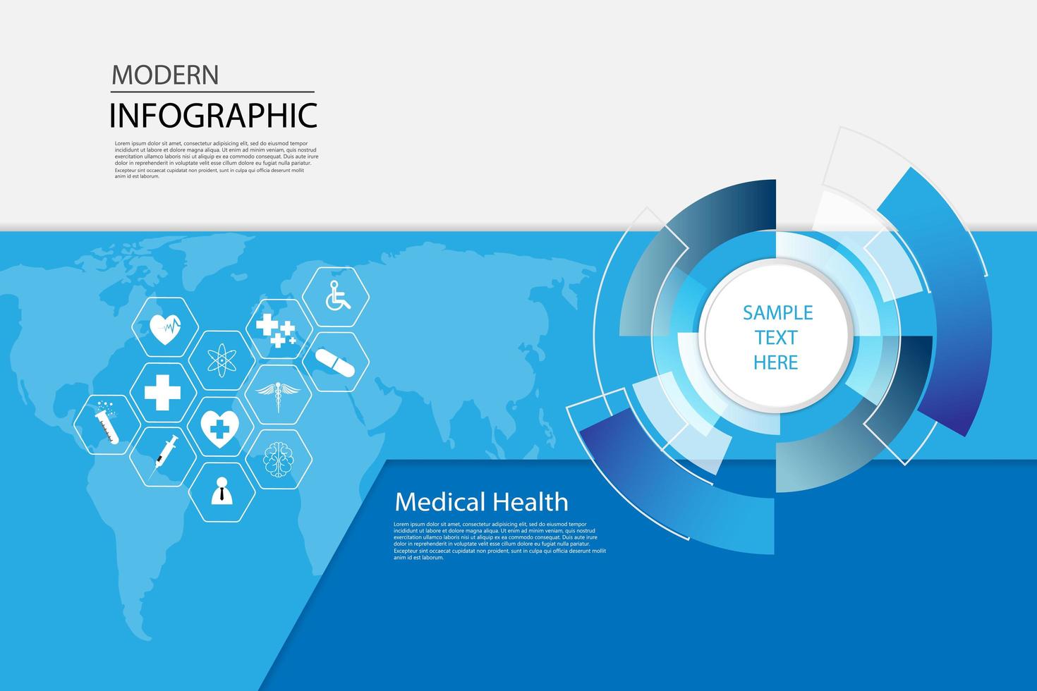 vector abstracte gezondheidszorg wetenschap medische pictogram concept achtergrond