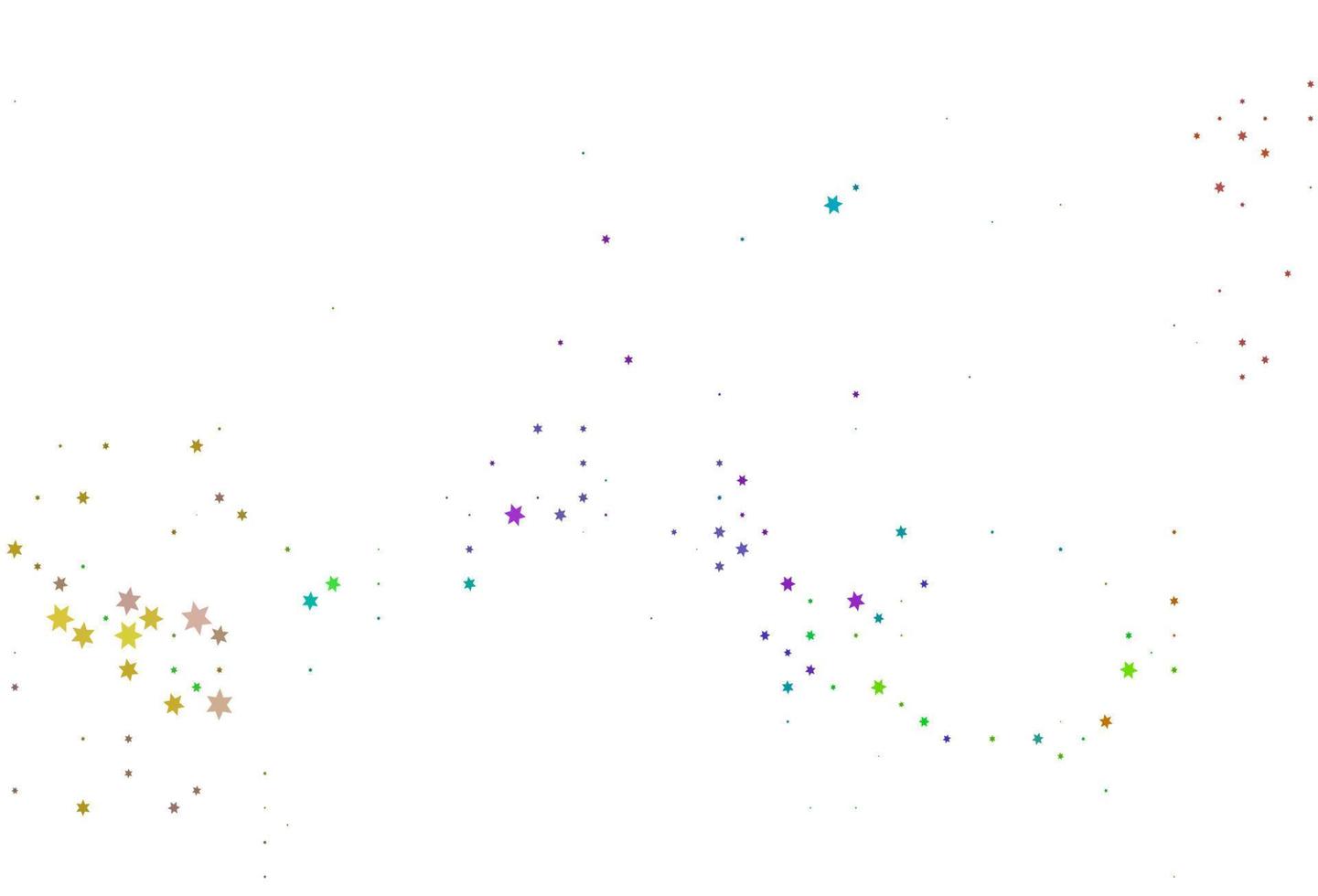 lichte veelkleurige, regenboog vectorlay-out met heldere sterren. vector