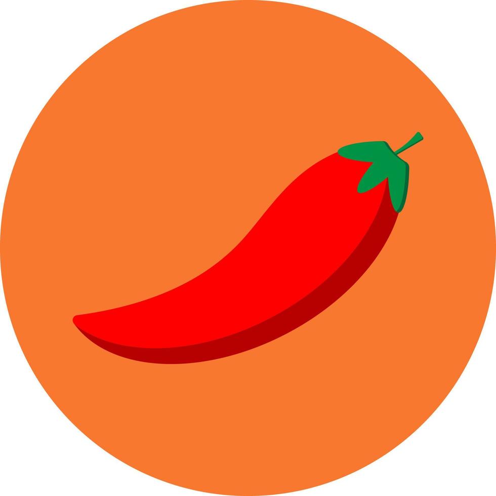Chili groente vlak icoon vector