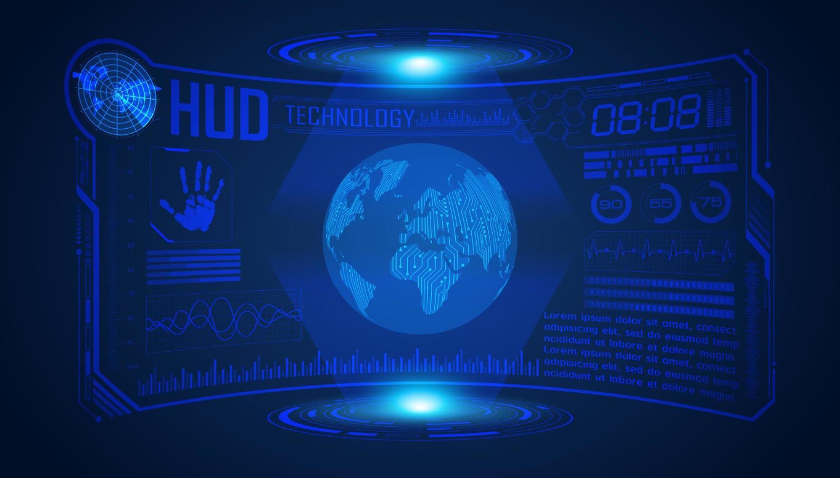 modern hud technologie scherm achtergrond vector