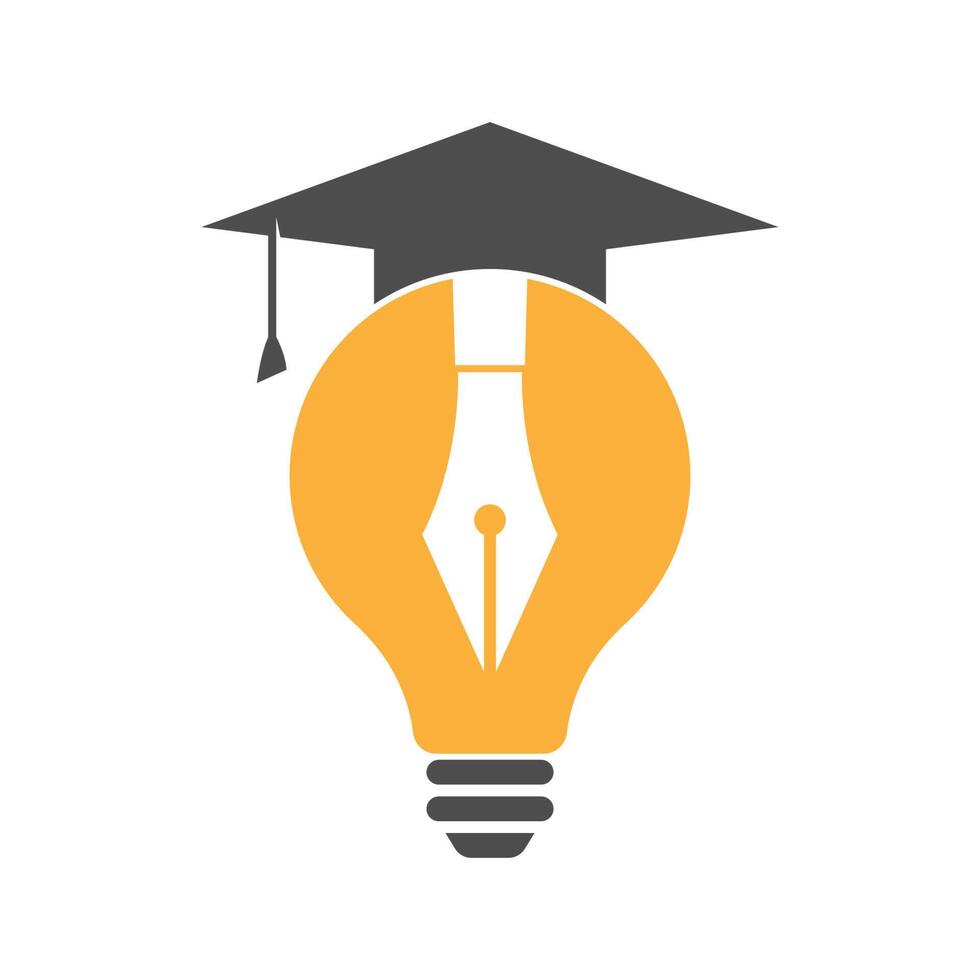 lamp onderwijs icoon logo ontwerp vector