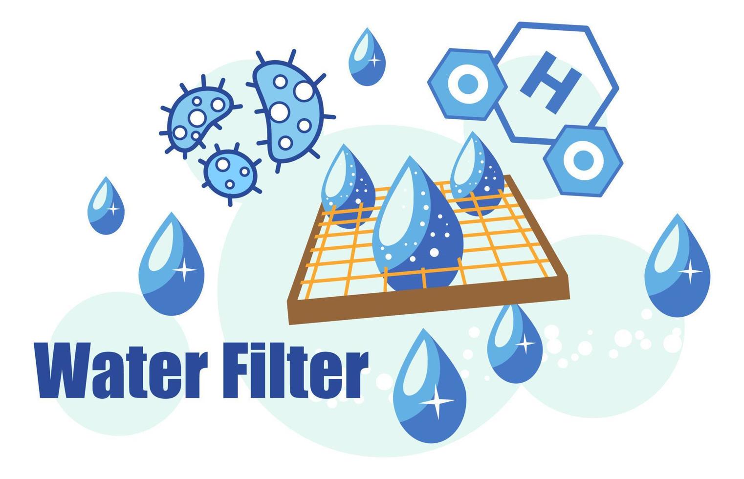 water filter Zuivering en schoonmaak van vloeistof vector