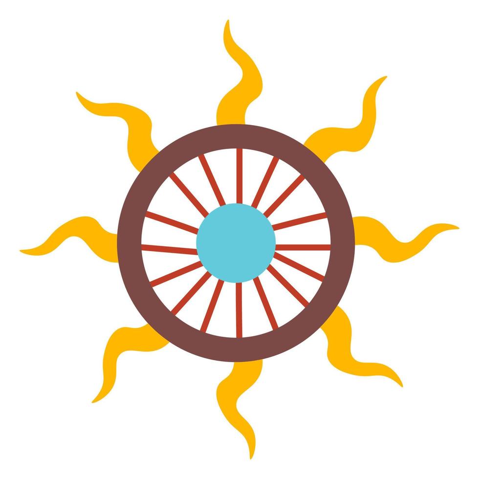 zon symbool van oude etniciteit cultuur, Maya vector