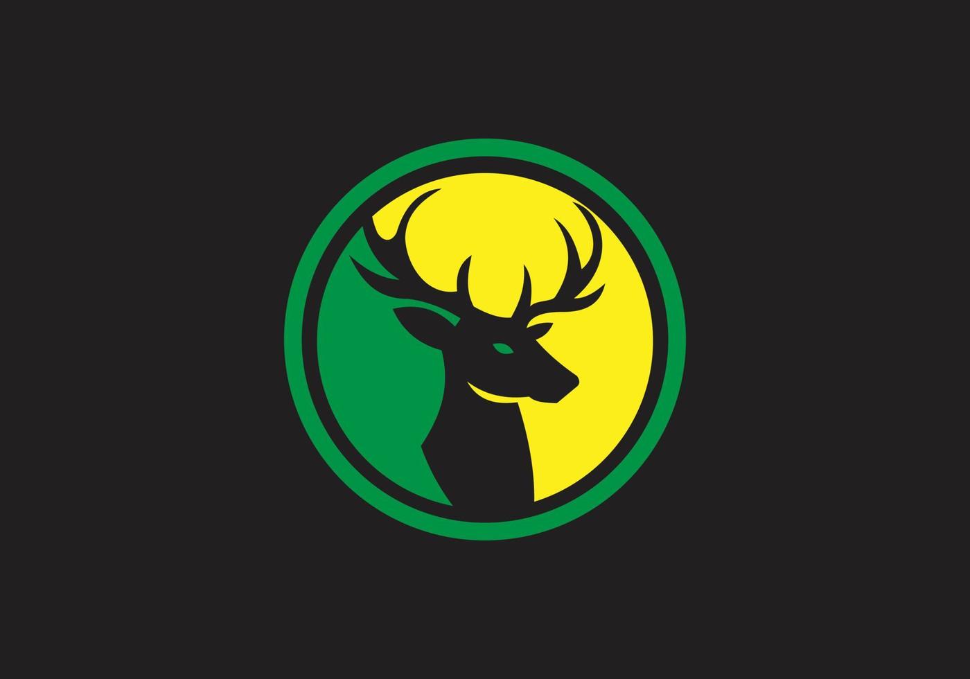 deze is een hert logo ontwerp vector