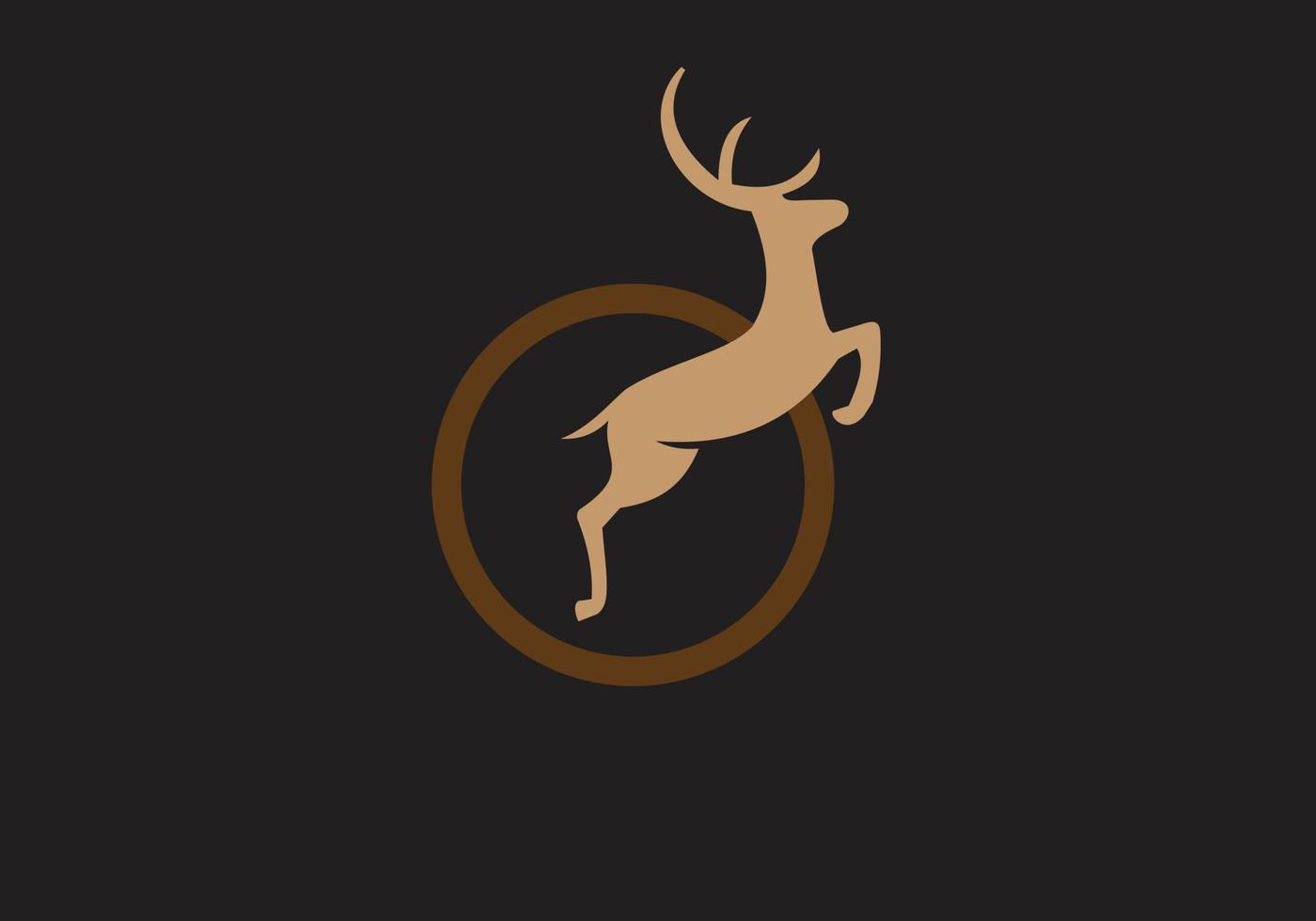 deze is een hert logo ontwerp vector