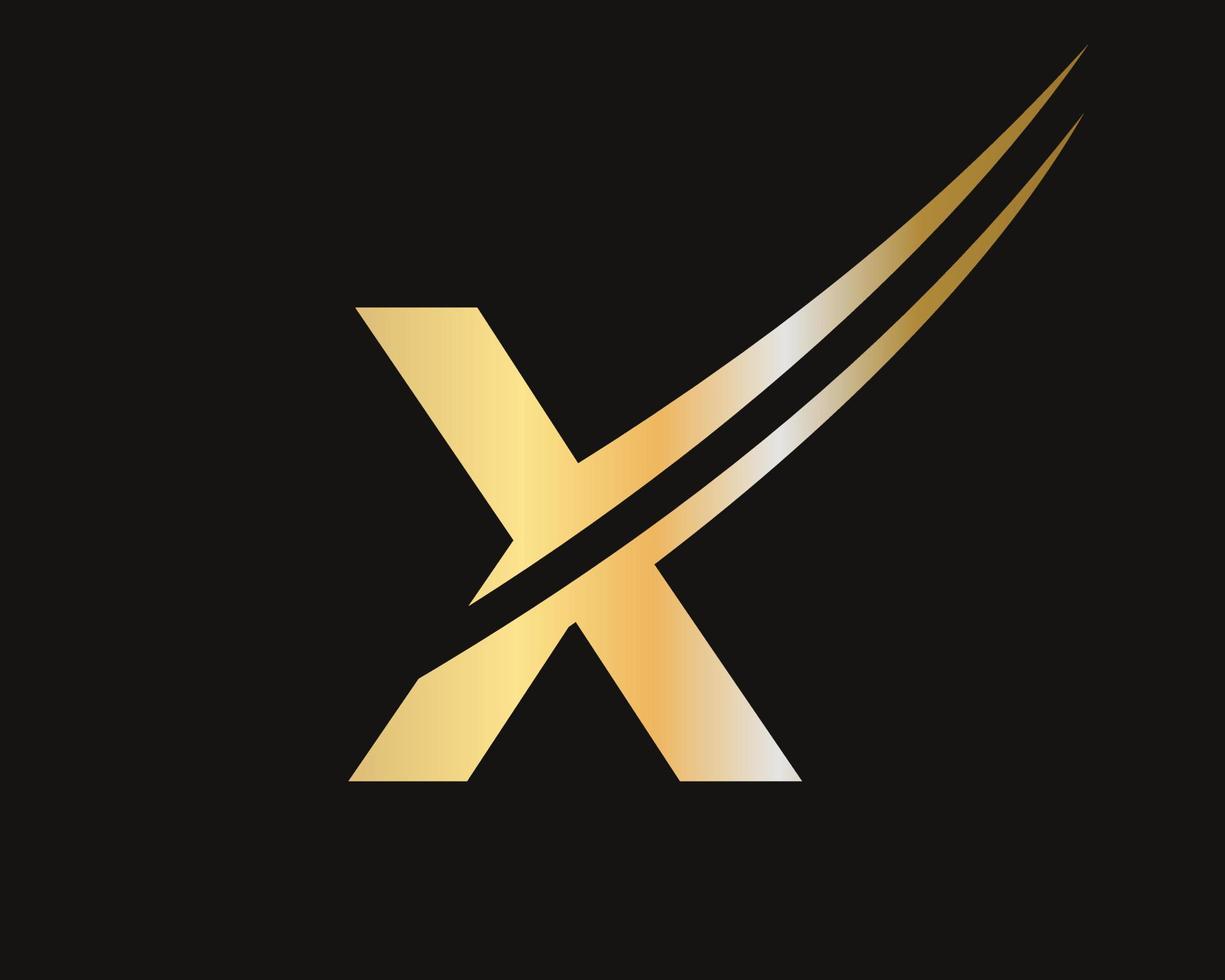 eerste brief X logo sjabloon modern en gemakkelijk ontwerp vector
