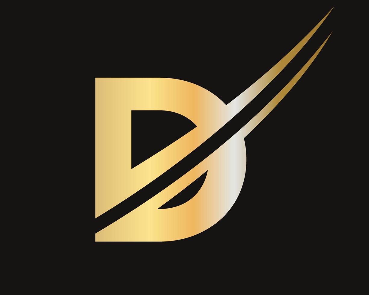 eerste brief d logo sjabloon modern en gemakkelijk ontwerp vector