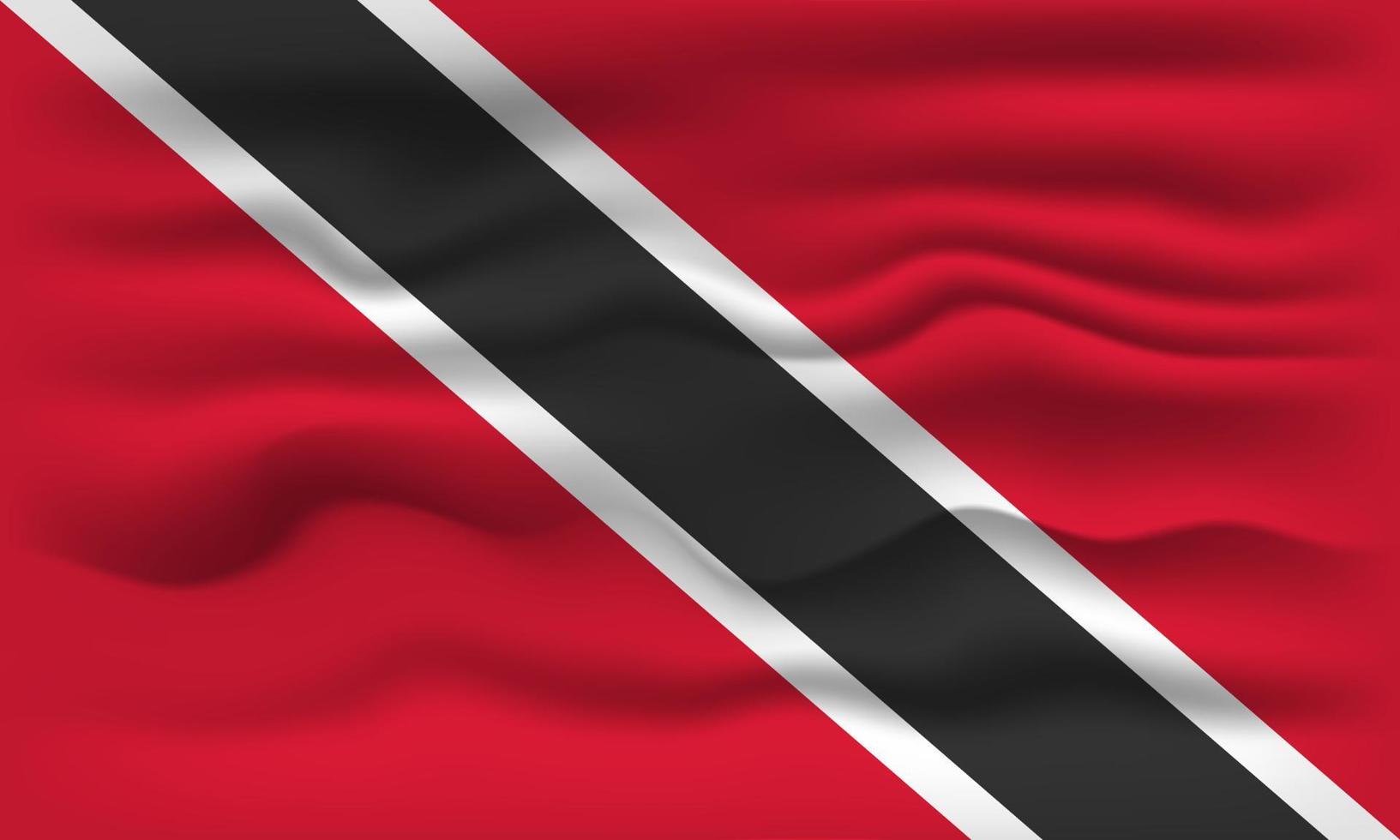 golvend vlag van de land Trinidad en tobago. vector illustratie.