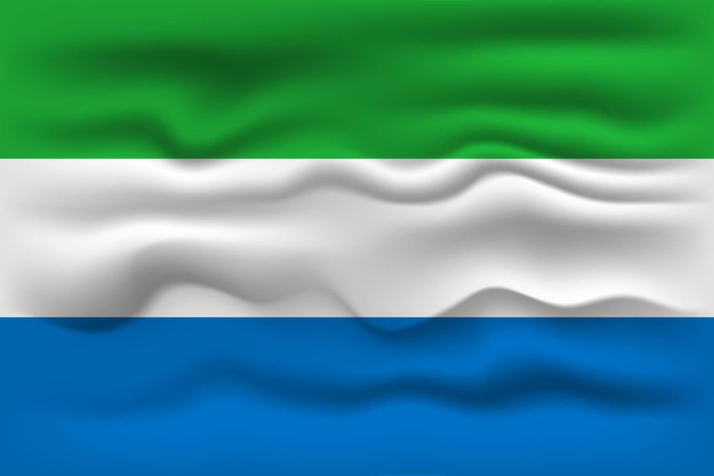 golvend vlag van de land Sierra leon. vector illustratie.
