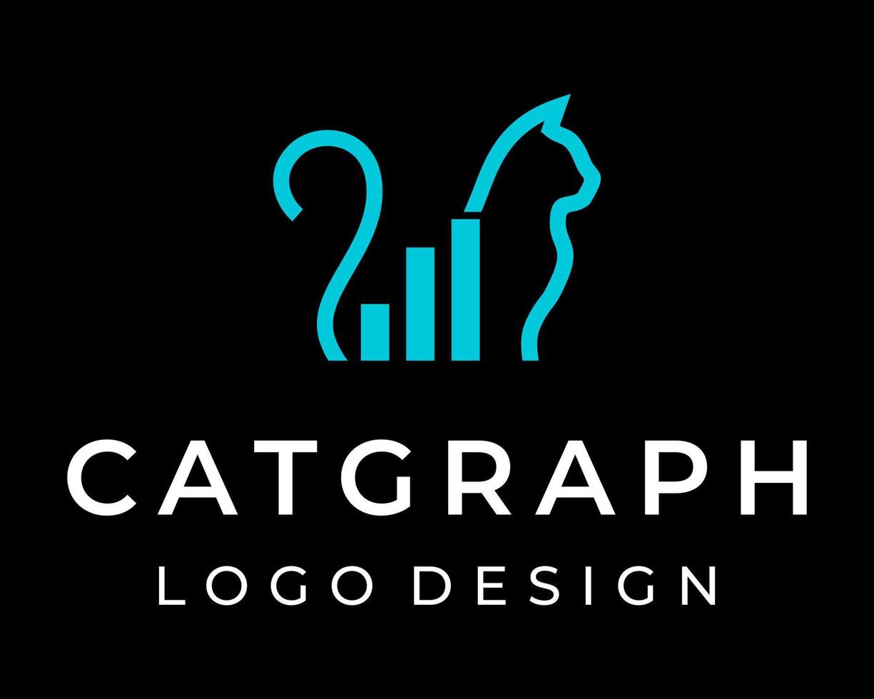 kat en financieel grafiek bedrijf logo ontwerp. vector