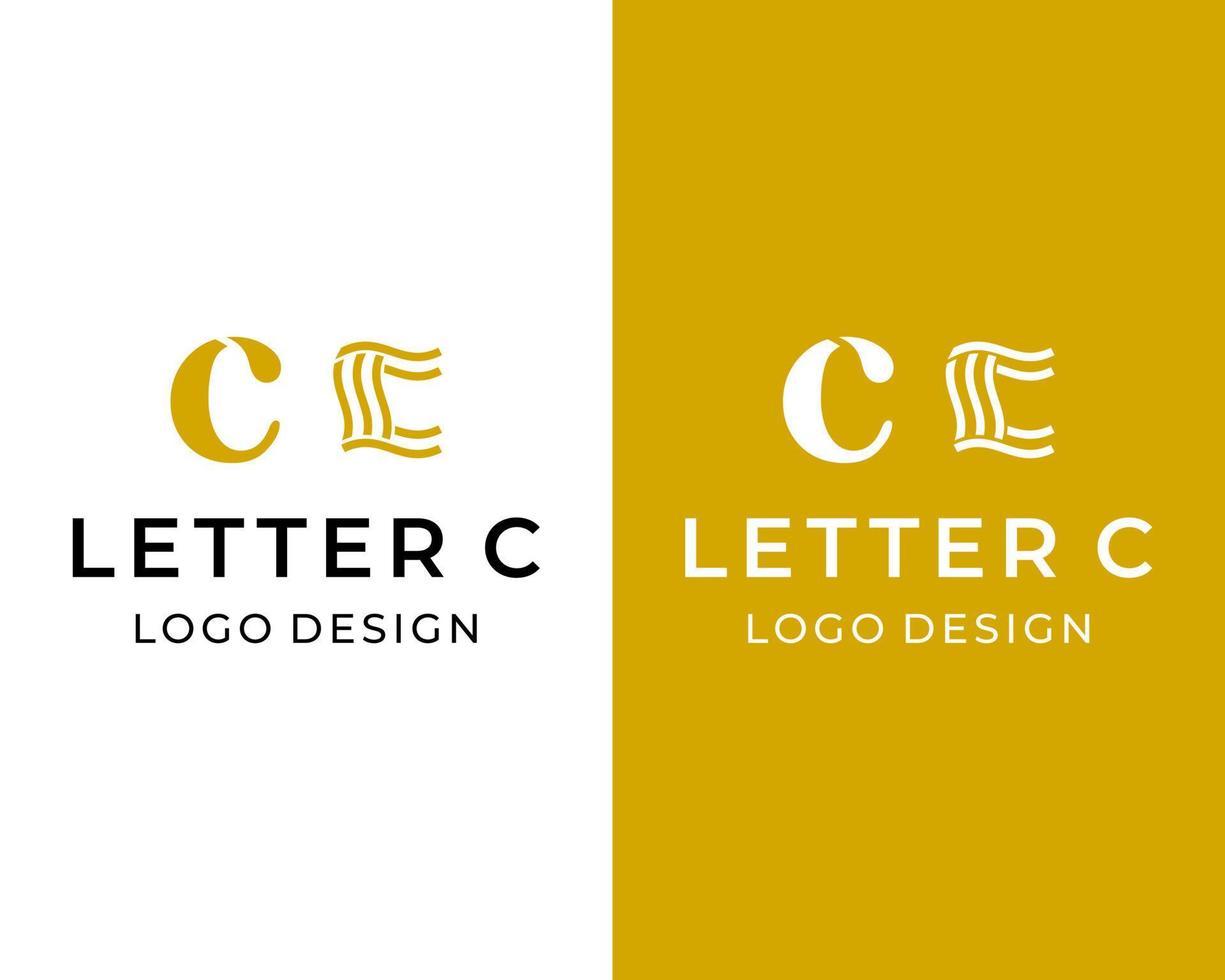 c brief monogram bedrijf logo ontwerp. vector