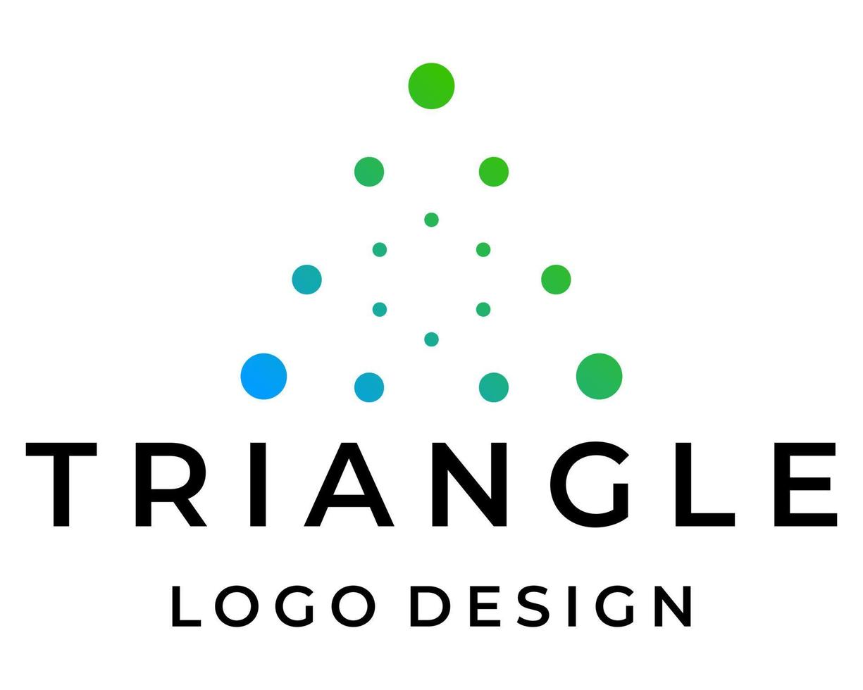 een brief en driehoek technologie industrie logo ontwerp. vector