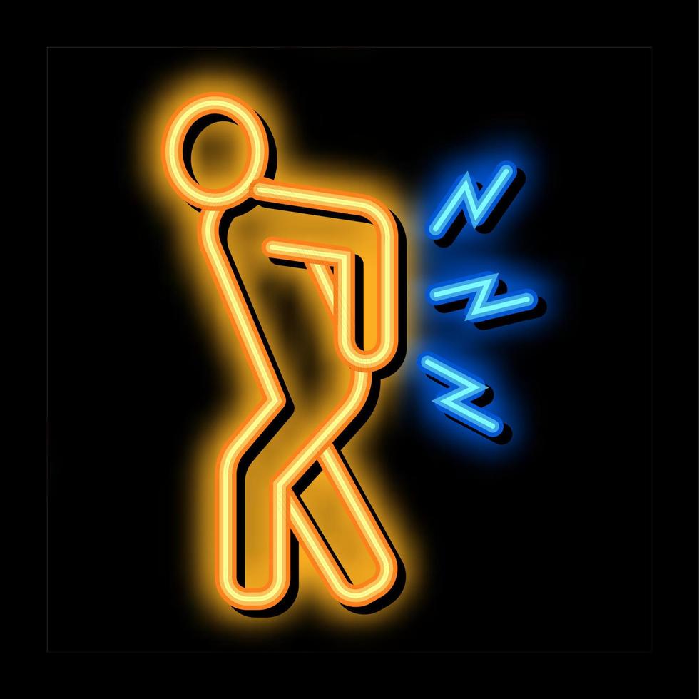 artritis neon gloed icoon illustratie vector