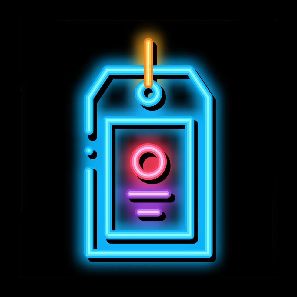 etiket label neon gloed icoon illustratie vector