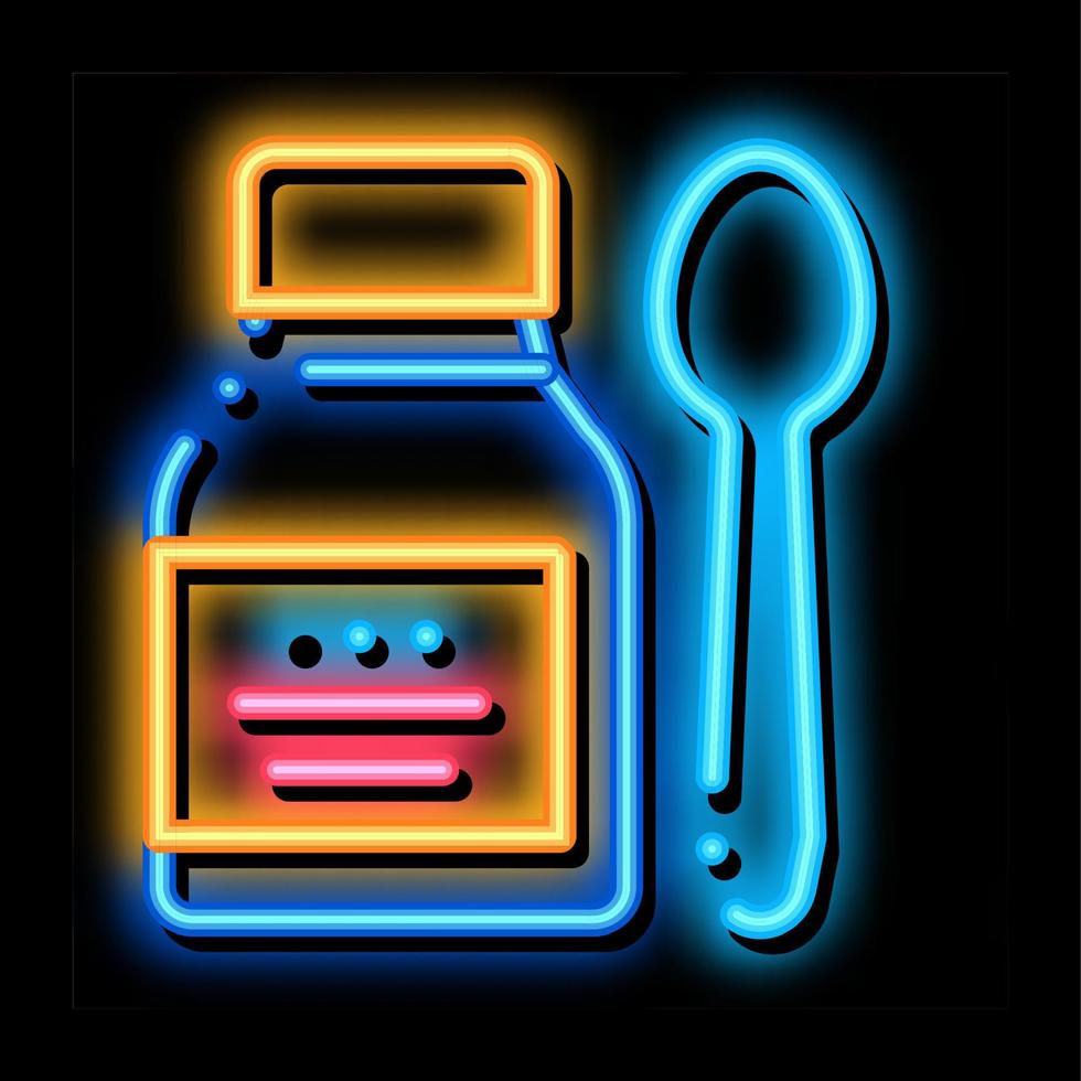 geneeskunde fles neon gloed icoon illustratie vector