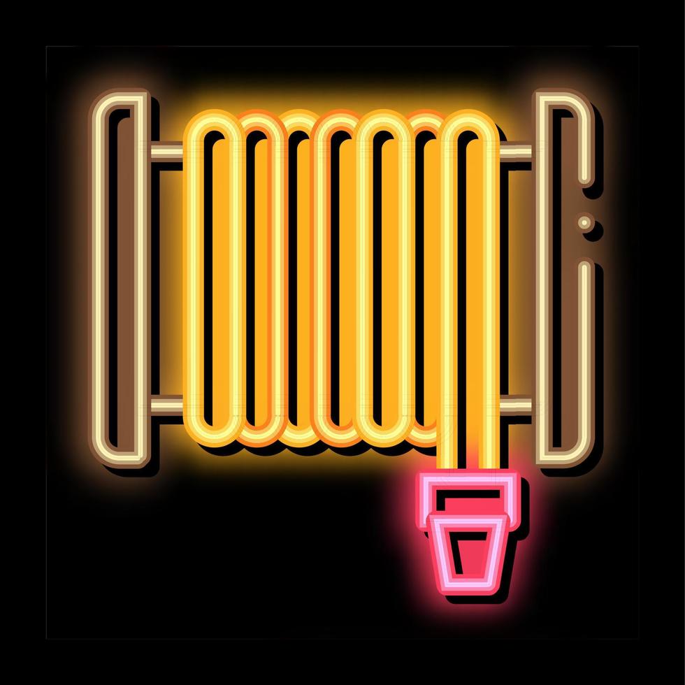 brandslang slang haspel neon gloed icoon illustratie vector