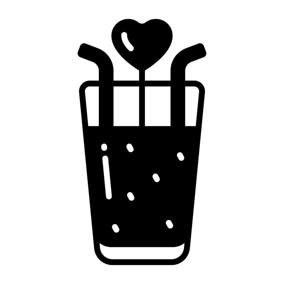 een icoon van Valentijn drinken geïsoleerd Aan wit achtergrond vector