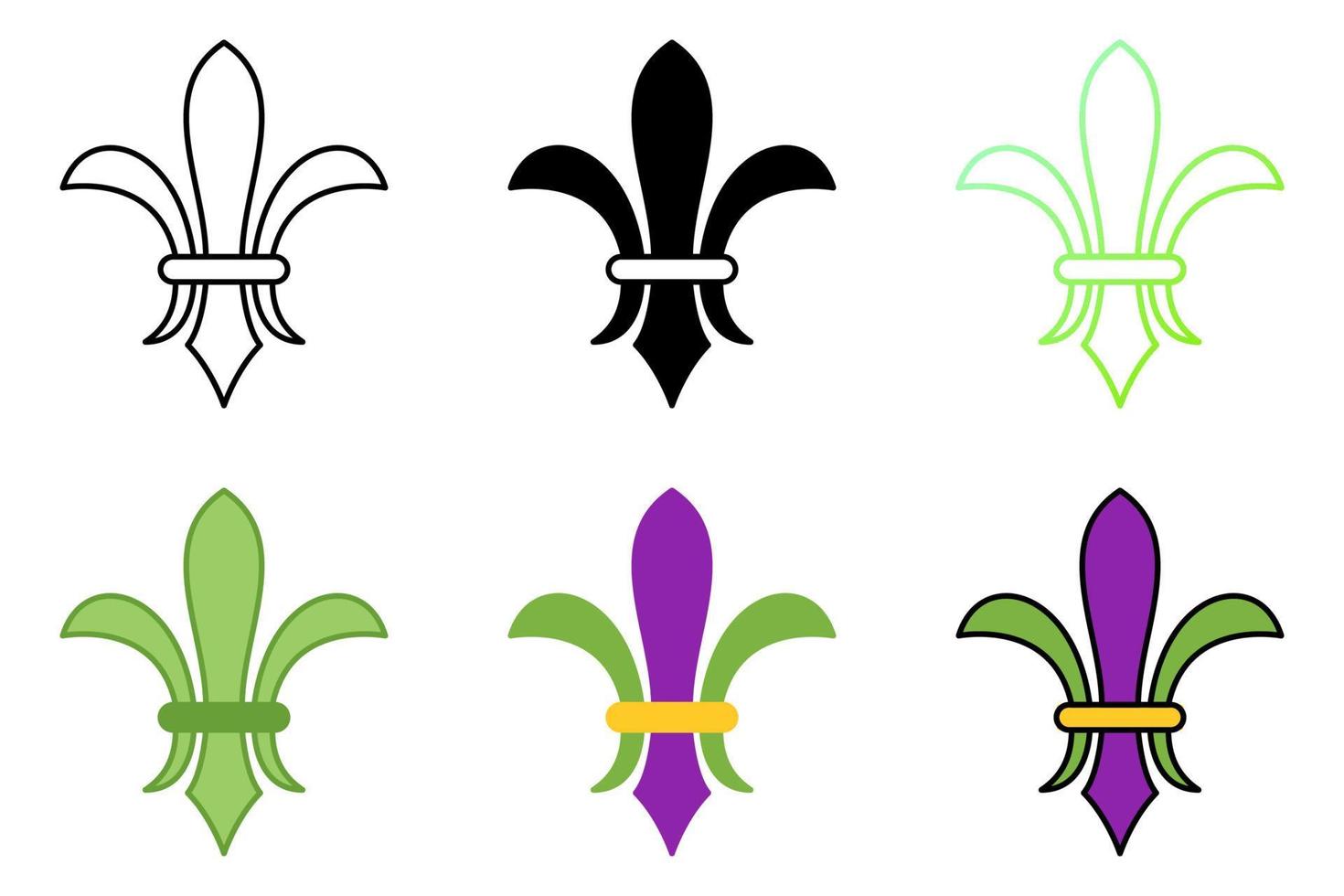 fleur de lis in vlak stijl geïsoleerd vector