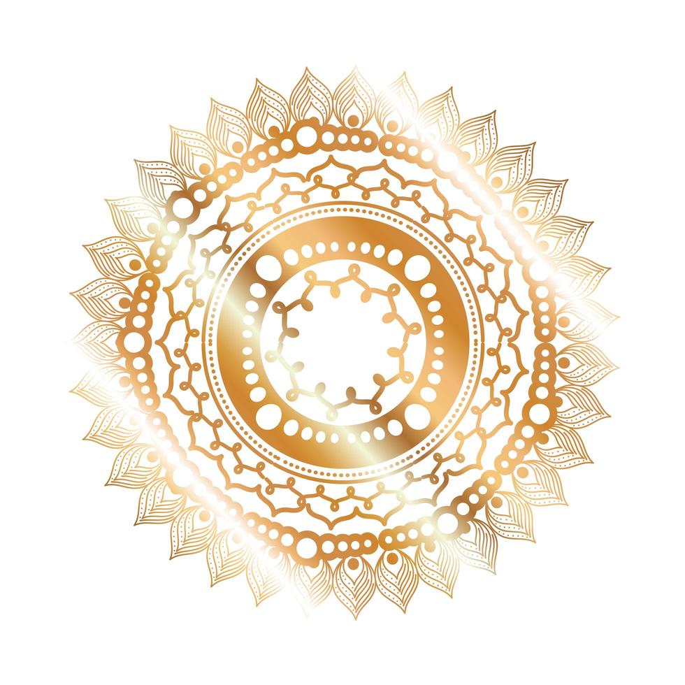 mandala gouden bloemvormig ontwerp vector