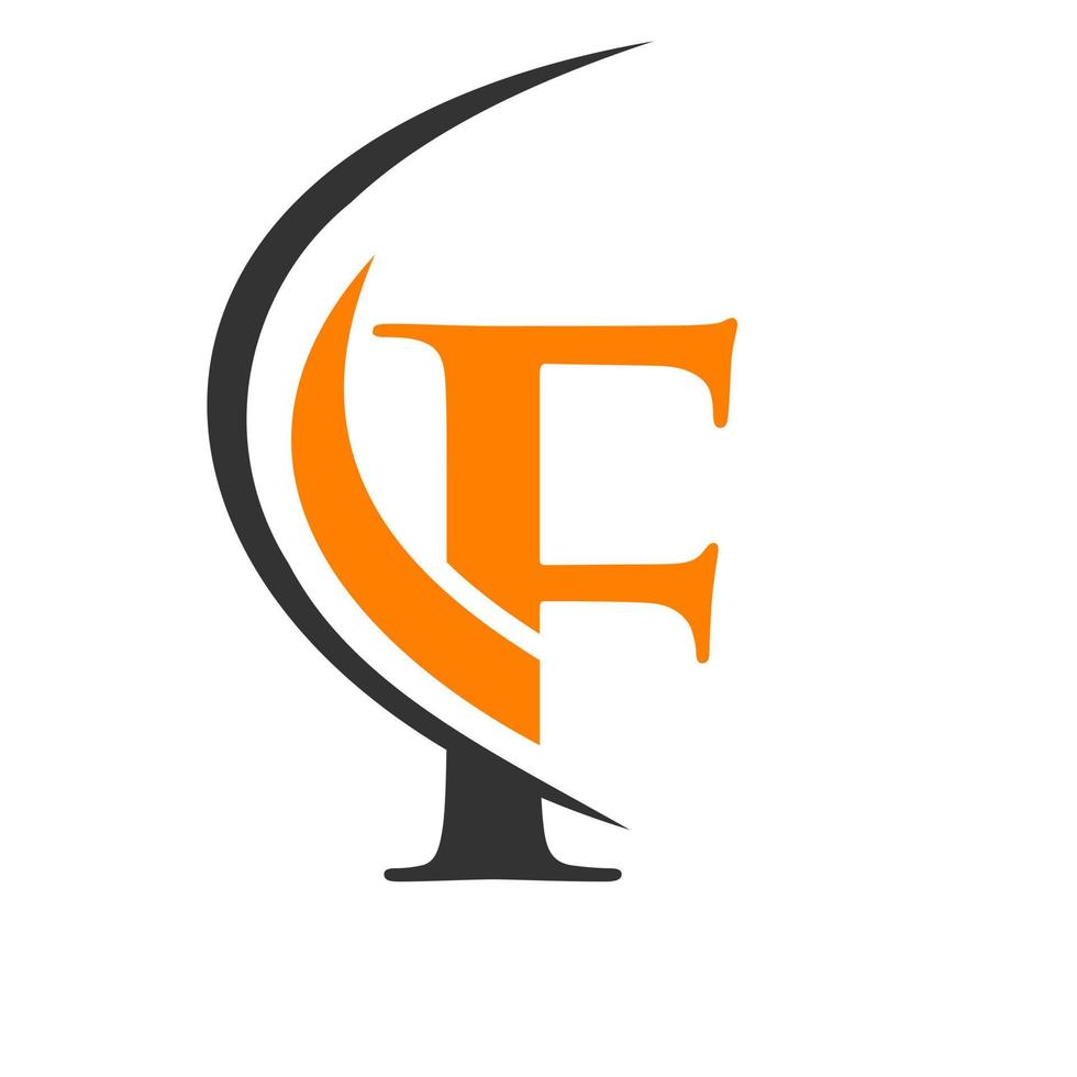 modern brief f logo sjabloon vector