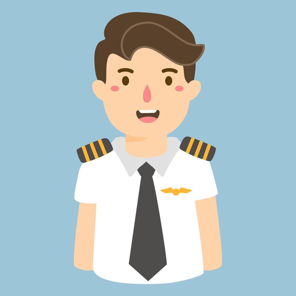 happy pilot reizen vakantie thema vector