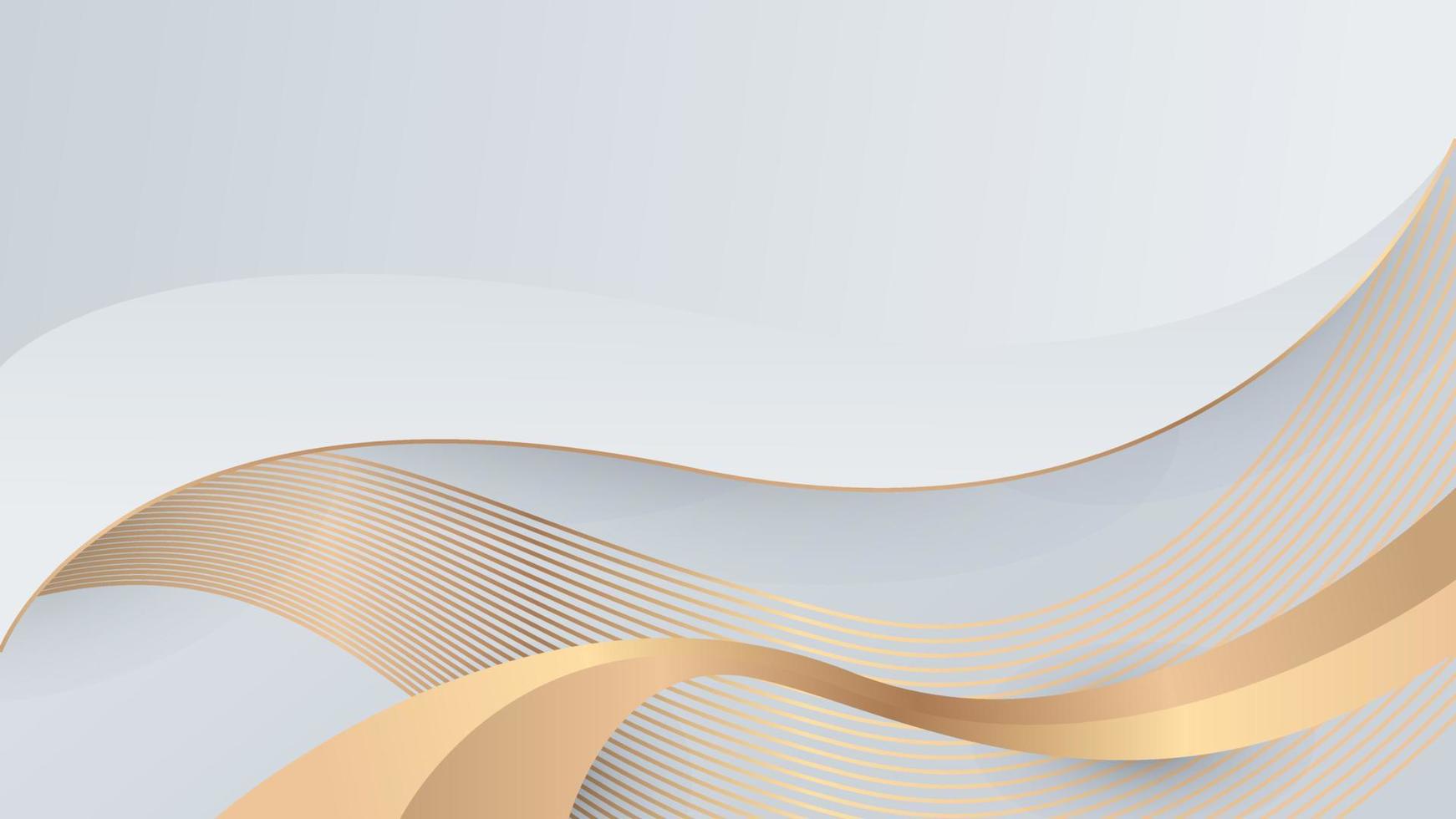 wit en goud achtergrond met modern zakelijke concept ontwerp. vector illustratie voor presentatie ontwerp, technologie banier, prijs festival