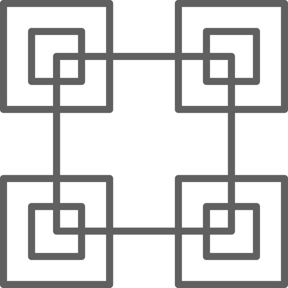 blockchain FinTech opstarten icoon met zwart schets stijl vector