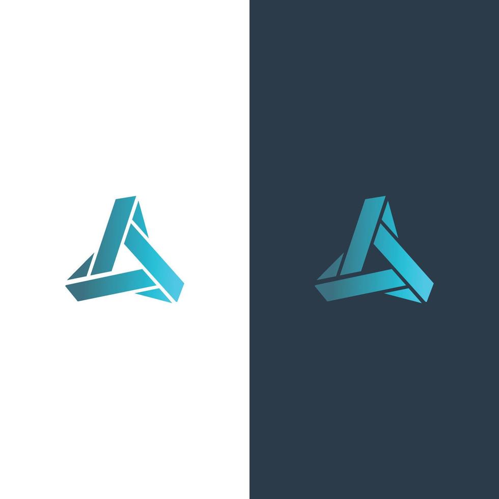 geweldig abstract logo van een driehoek of brief een logo deze logo is Super goed voor divers doeleinden vector