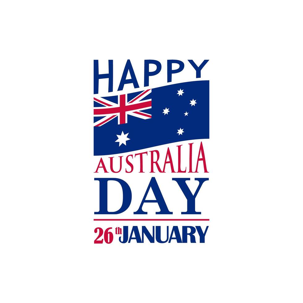 typografie feestelijke banner voor de dag van Australië. vector