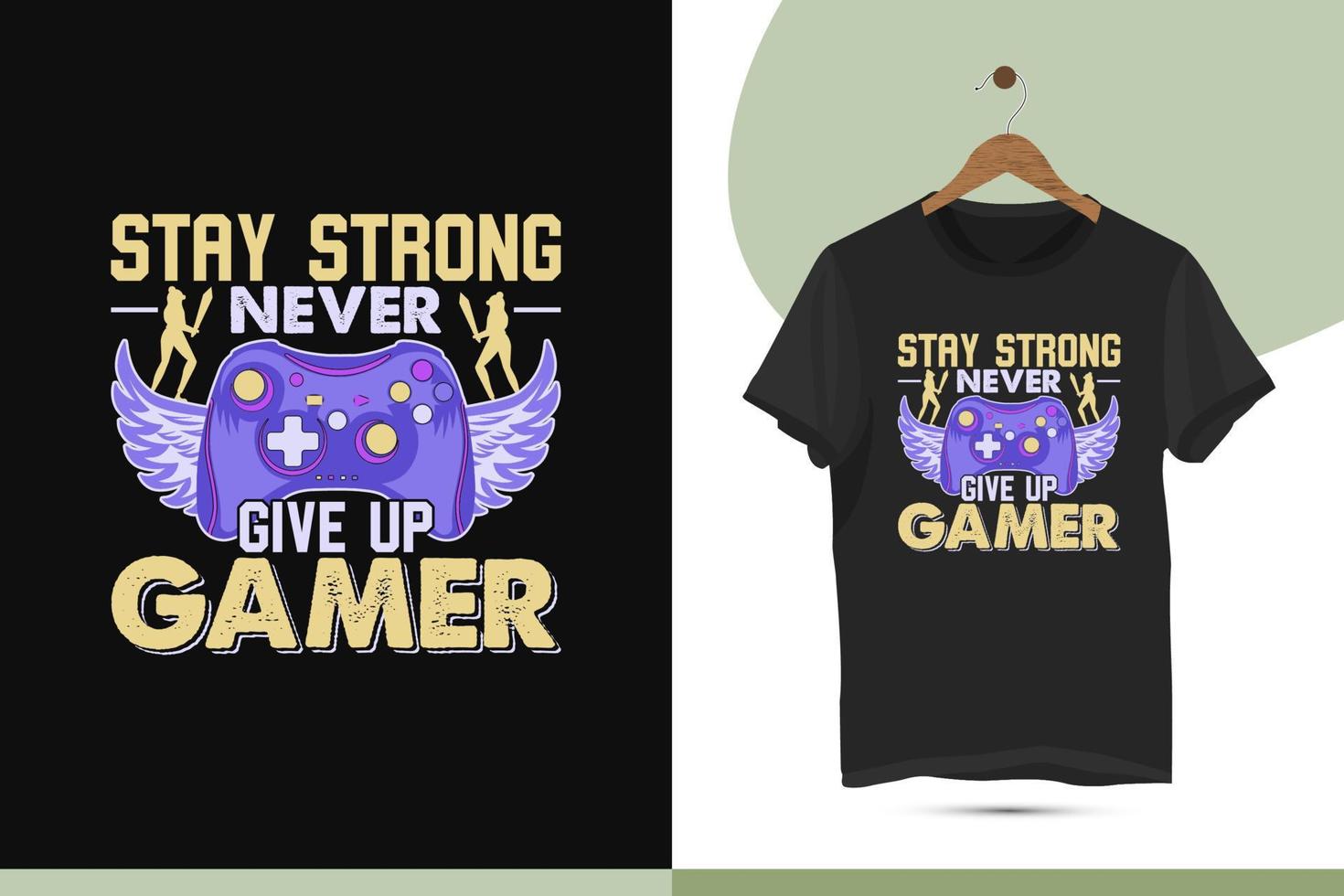 gaming typografie t-shirt ontwerp sjabloon. gaming shirt, controleur, grafiek, en illustratie. hoge kwaliteit vector overhemd is gemakkelijk naar afdrukken voor alle doeleinden voor gamers, jongens, en meisjes.