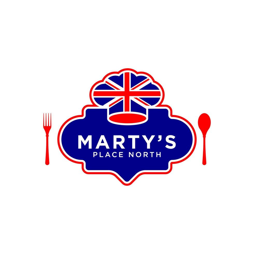 Engels restaurant logo sjabloon, geschikt voor restaurants en de Leuk vinden vector eps formaat