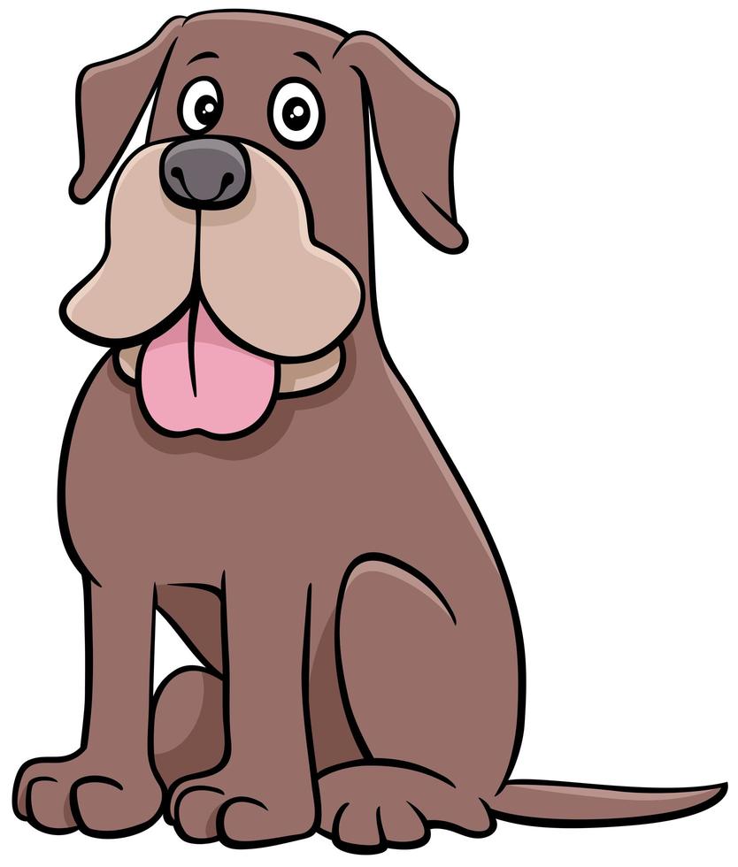 grappige cartoon hond dier karakter vector